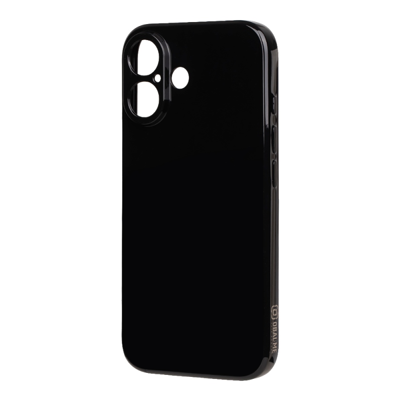 OBAL:ME Lesklé puzdro pre Apple iPhone 16, čierne