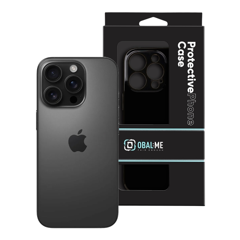 OBAL:ME Lesklé puzdro pre Apple iPhone 16 Pro, čierne