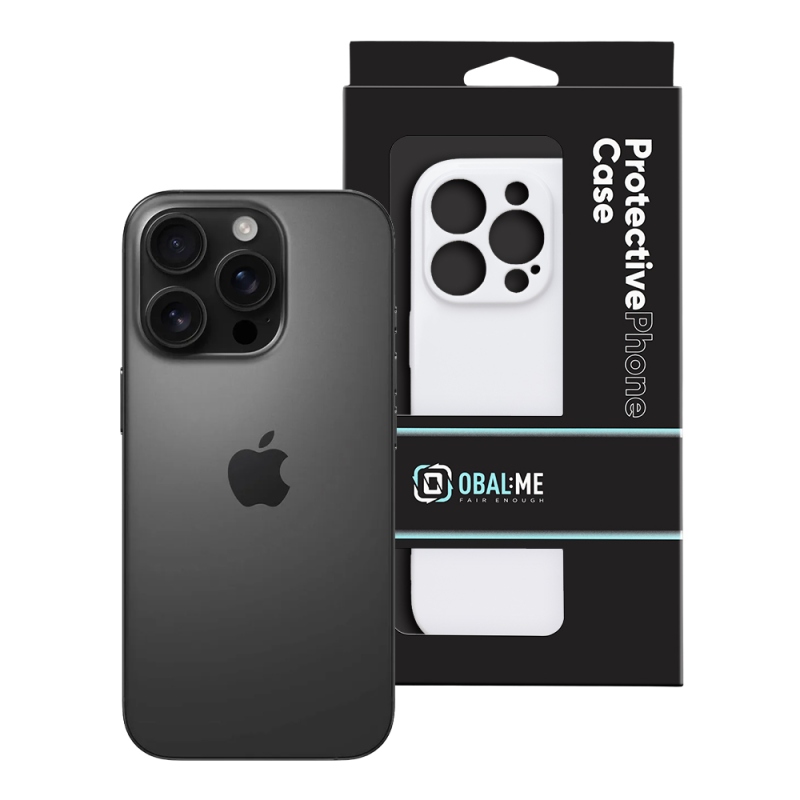 OBAL:ME Lesklé puzdro pre Apple iPhone 16 Pro, biele