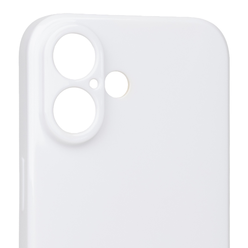 OBAL:ME Lesklé puzdro pre Apple iPhone 16, biele