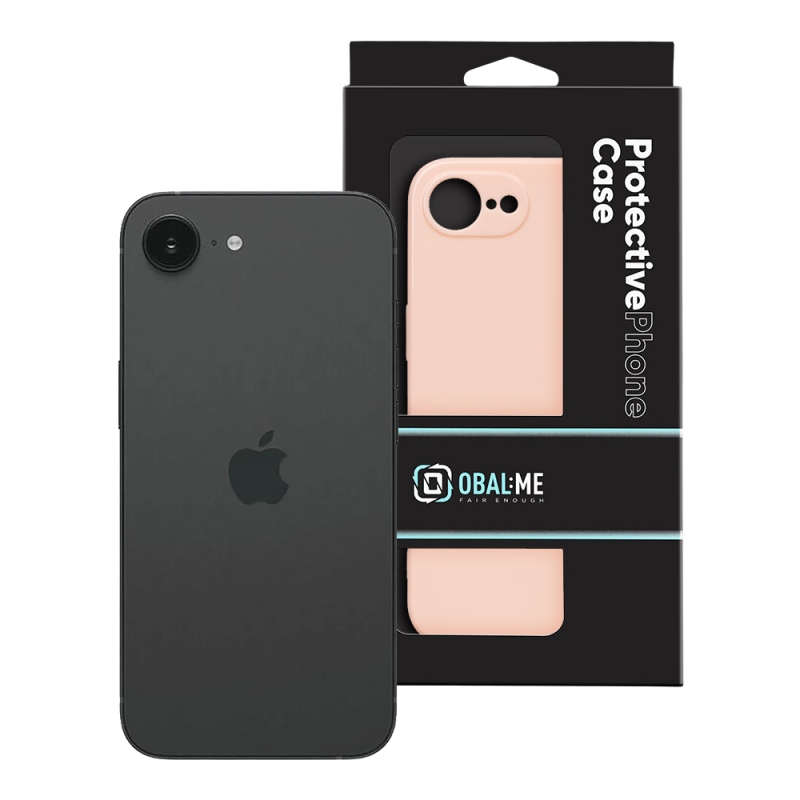 OBAL:ME Lesklé puzdro pre Apple iPhone 16e/17e v odtieni Blush