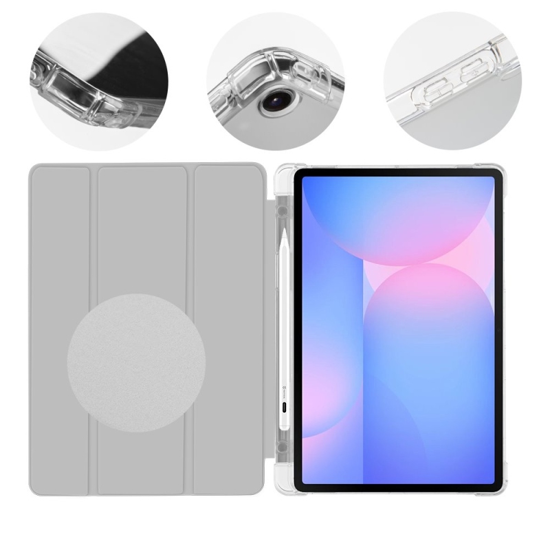 OBAL:ME MistyTab Puzdro pre Samsung Galaxy Tab S10 Lite/S9/S9 FE/S10 FE Light Gray