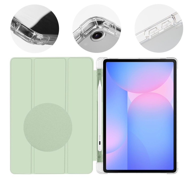 OBAL:ME MistyTab Puzdro pre Samsung Galaxy Tab S10 Lite/S9/S9 FE/S10 FE Light Green