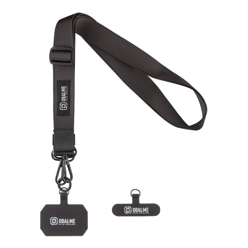 BALENIE:ME NeckTag Ribbon Phone Strap Black