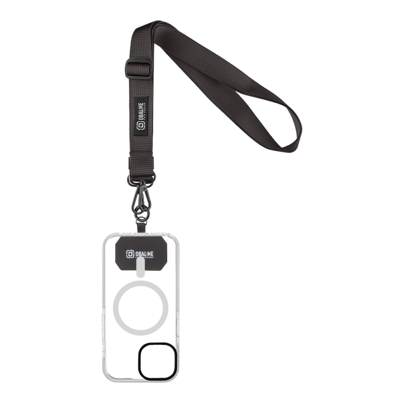 BALENIE:ME NeckTag Ribbon Phone Strap Black