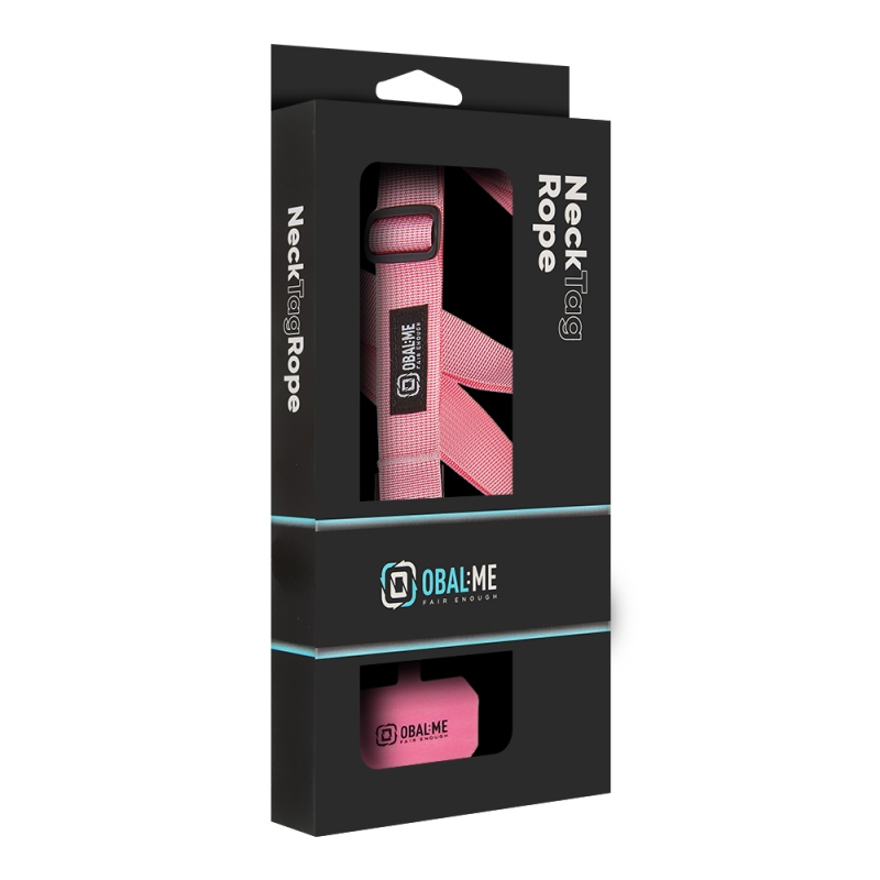 OBAL:ME NeckTag Ribbon Popruh na Telefón Pink
