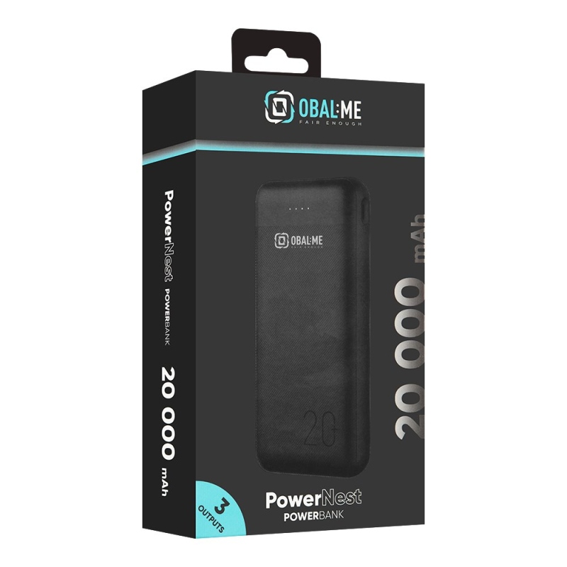 OBAL:ME PowerNest Powerbanka 20000mAh Black