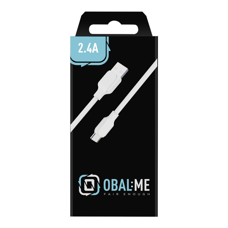 Obal:Me Simple USB-A/USB-C Kábel 1m White