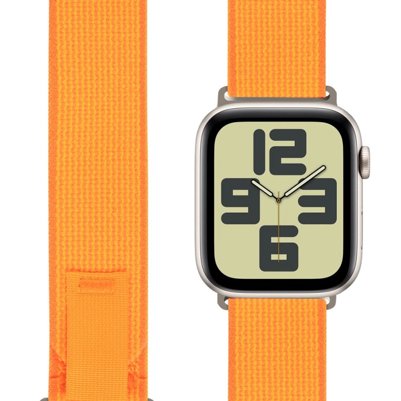 OBAL:ME Textilný remienok pre Apple Watch 42–49 mm M–L, oranžový