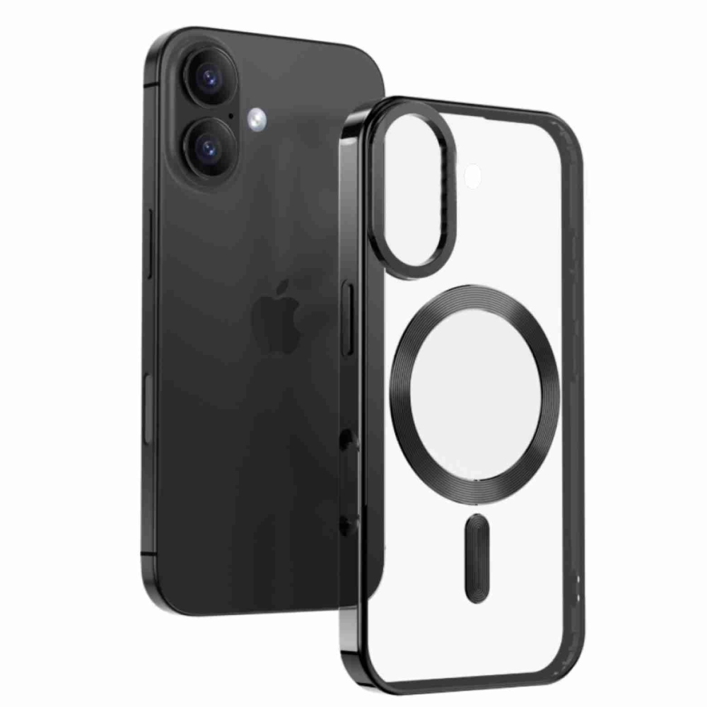 Obal SWISSTEN Clear Jelly MagStick Metallic na Apple iPhone 17 - čierny
