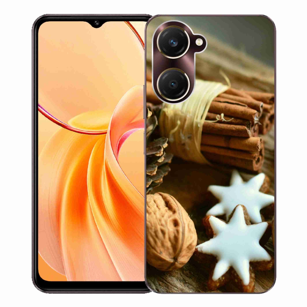 Gélový kryt mmCase na Vivo Y28s 5G - škorica a perníčky