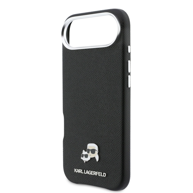 Karl Lagerfeld PU Karl and Choupette Heads Pins MagSafe zadný kryt pre iPhone Air Black