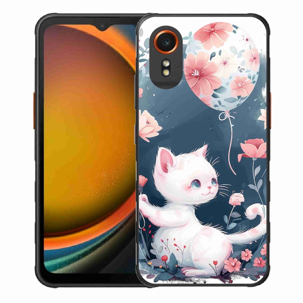 Gélový kryt mmCase na Samsung Galaxy Xcover 7 - mačiatko s balónikom