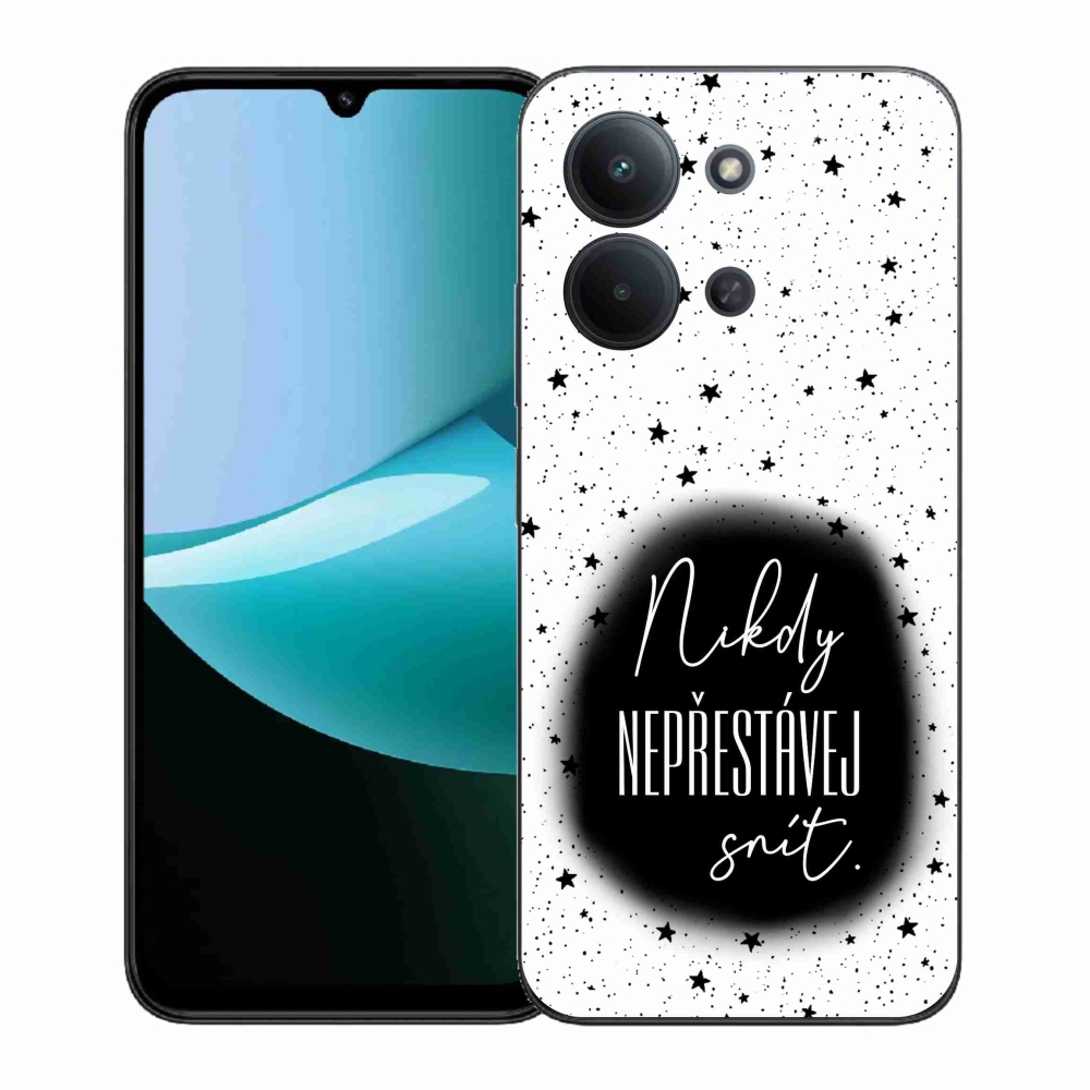 Gélový kryt mmCase na Xiaomi Redmi 15C 4G (171mm)/Poco C85 4G (171mm) - citát 1 čiernobiele pozadie