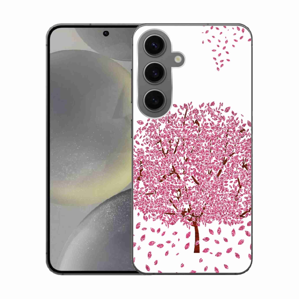 Gélový kryt mmCase na Samsung Galaxy S24 - kreslený strom s listami