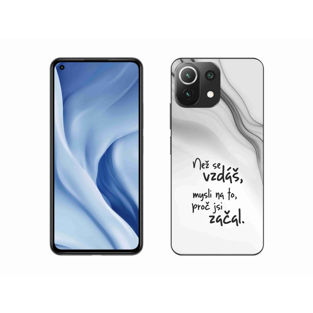 Gélový kryt mmCase na Xiaomi Mi 11 Lite 4G/5G - citát 2 biele pozadie