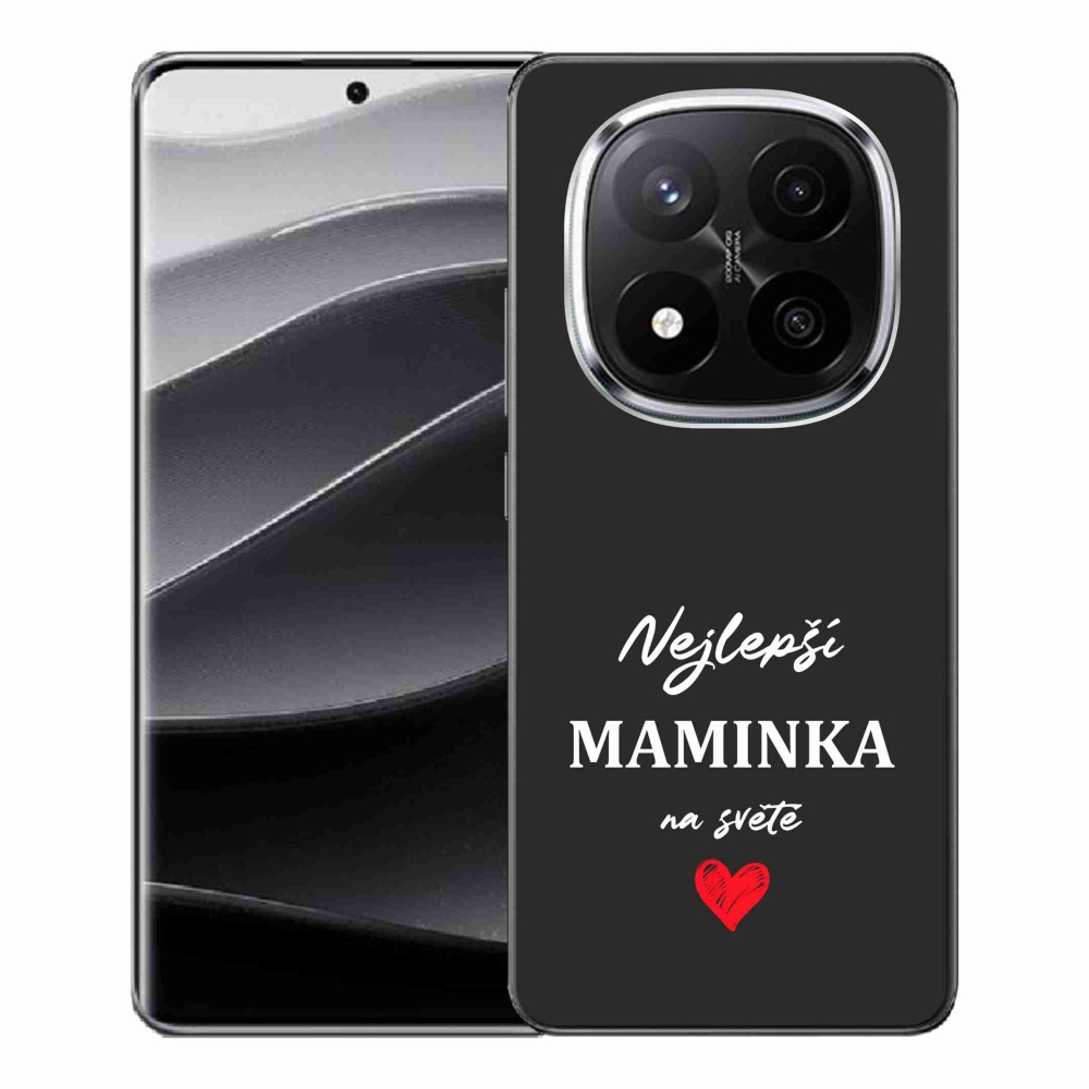 Gélový kryt mmCase na Xiaomi Redmi Note 14 Pro+ 5G - najlepšia mamička 1 čierne pozadie