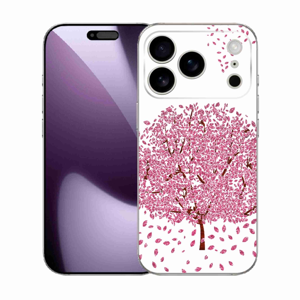Gélový kryt mmCase na iPhone 17 Pro - kreslený strom s listami