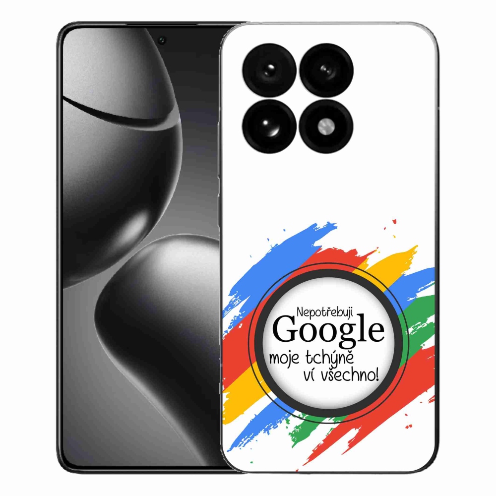 Gélový kryt mmCase na Xiaomi 15T - svokra vie všetko biele pozadie