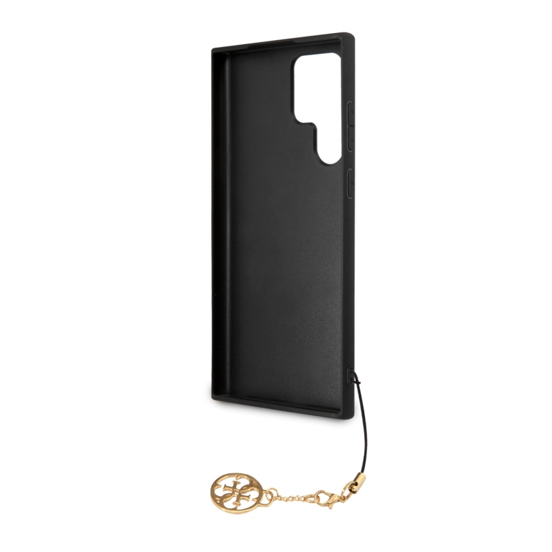 Guess 4G Charm Zadný Kryt pre Samsung Galaxy S24 Ultra Grey