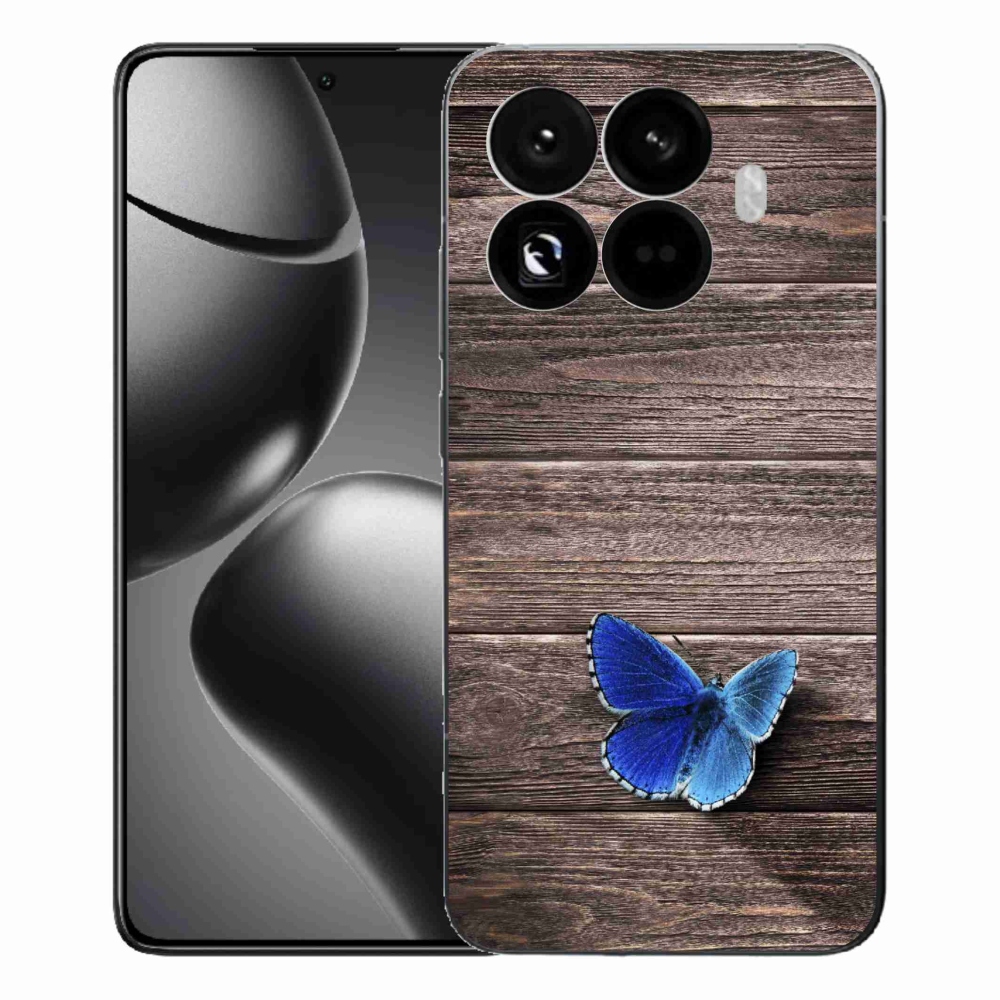 Gélový kryt mmCase na Xiaomi 15T Pro - modrý motýľ 1
