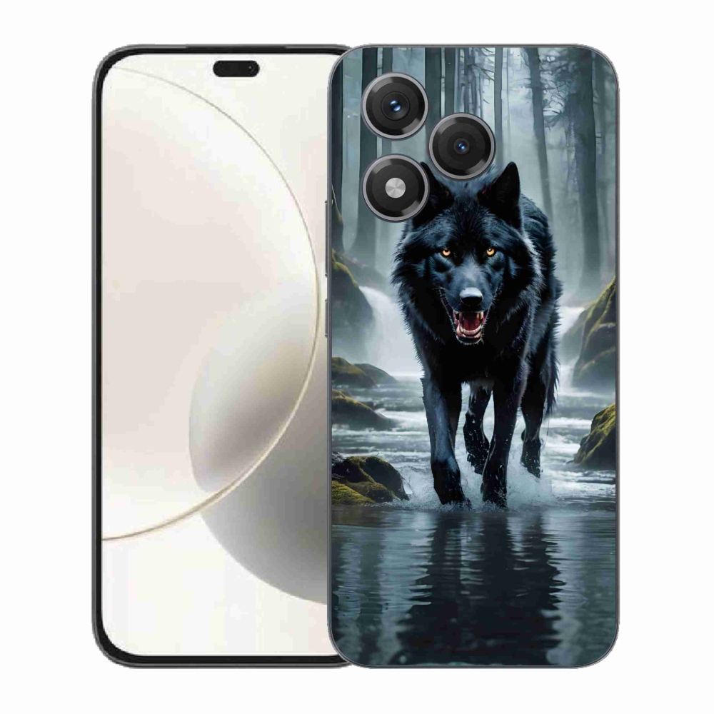 Gélový kryt mmCase na Honor 400 Lite - čierny vlk