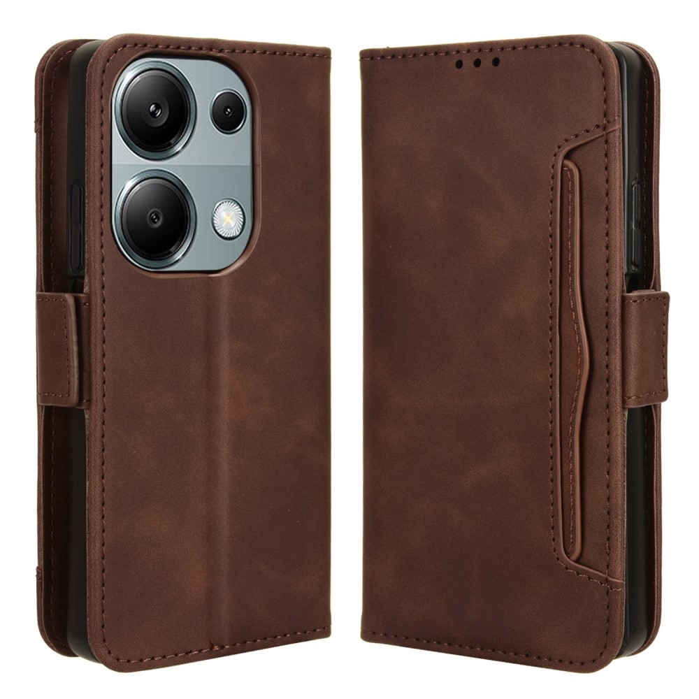 Cards knižkové púzdro na Xiaomi Redmi Note 14S/Note 13 Pro 4G/Poco M6 Pro - hnedé