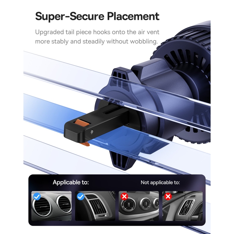Baseus MagPro Magnetický Držiak s Bezdrôtovým Nabíjaním 15W Black