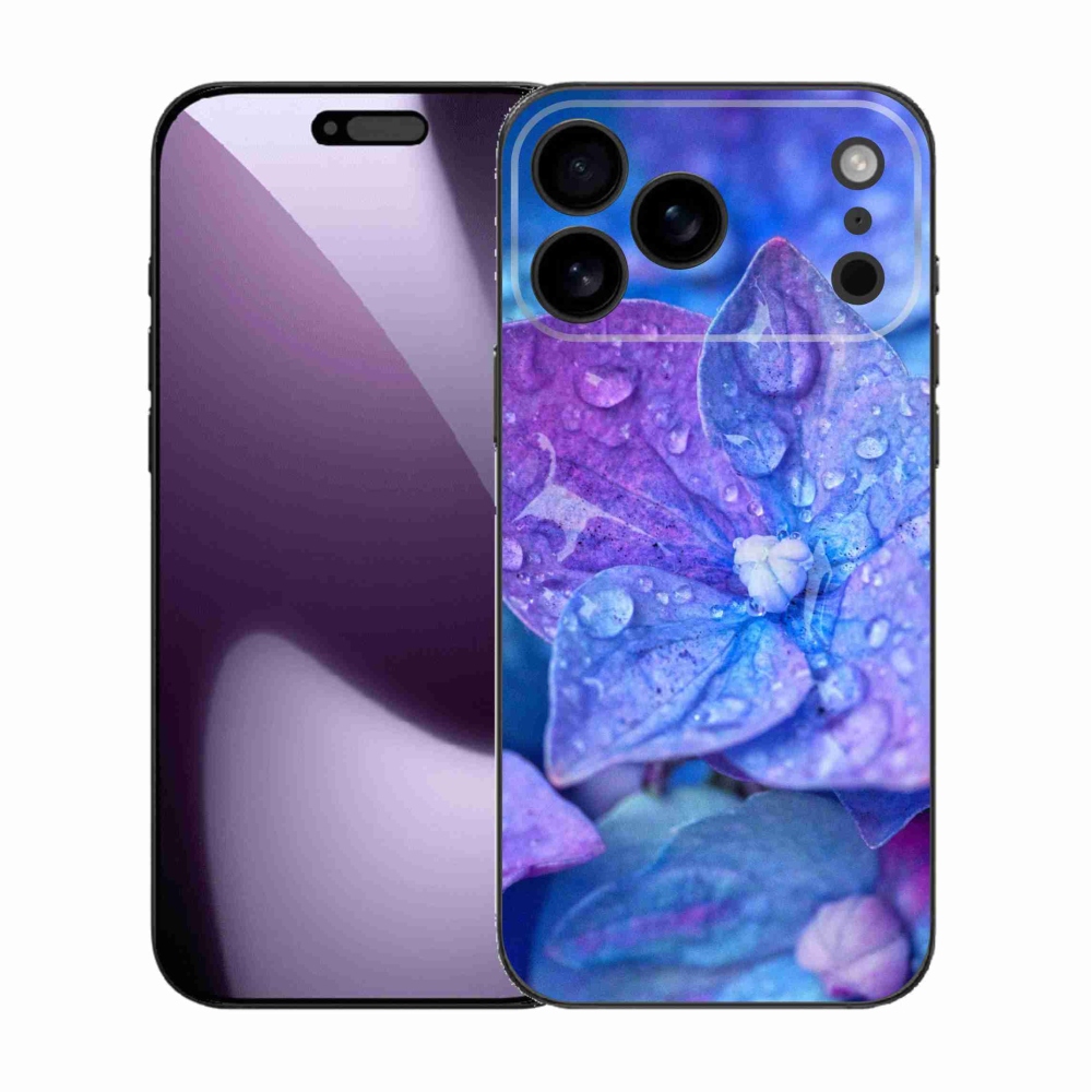 Gélový kryt mmCase na iPhone 17 Pro Max - fialový kvet
