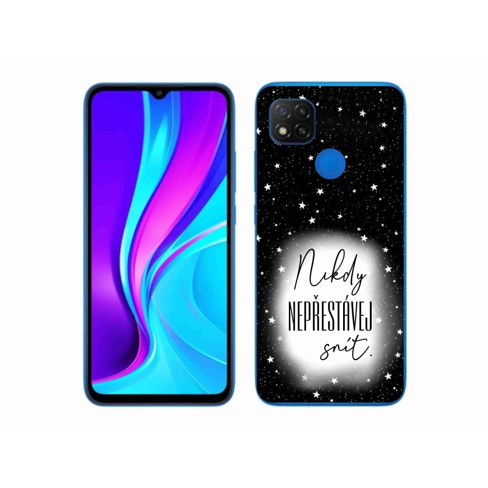 Gélový kryt mmCase na Xiaomi Redmi 9C - citát 1 bieločierne pozadie