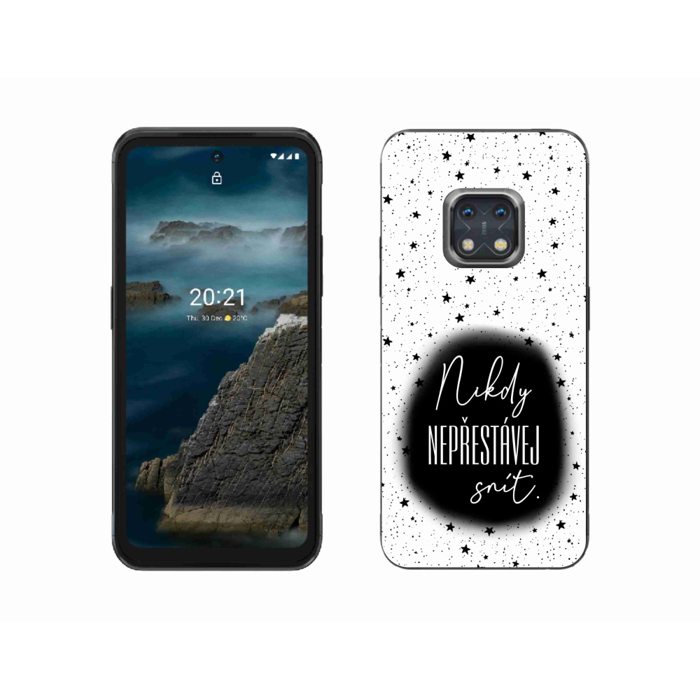 Gélový kryt mmCase na Nokia XR20 - citát 1 čiernobiele pozadie