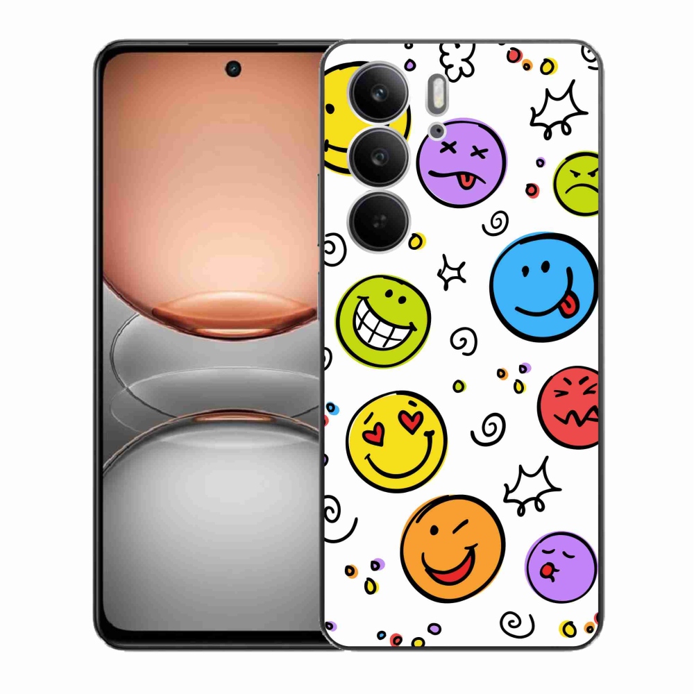 Gélový kryt mmCase na Realme C75 - smajlíci