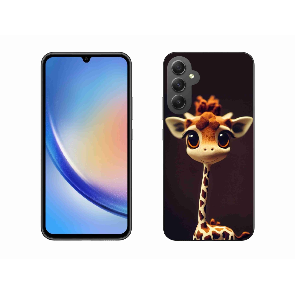 Gélový kryt mmCase na Samsung Galaxy A34 5G - malá žirafa