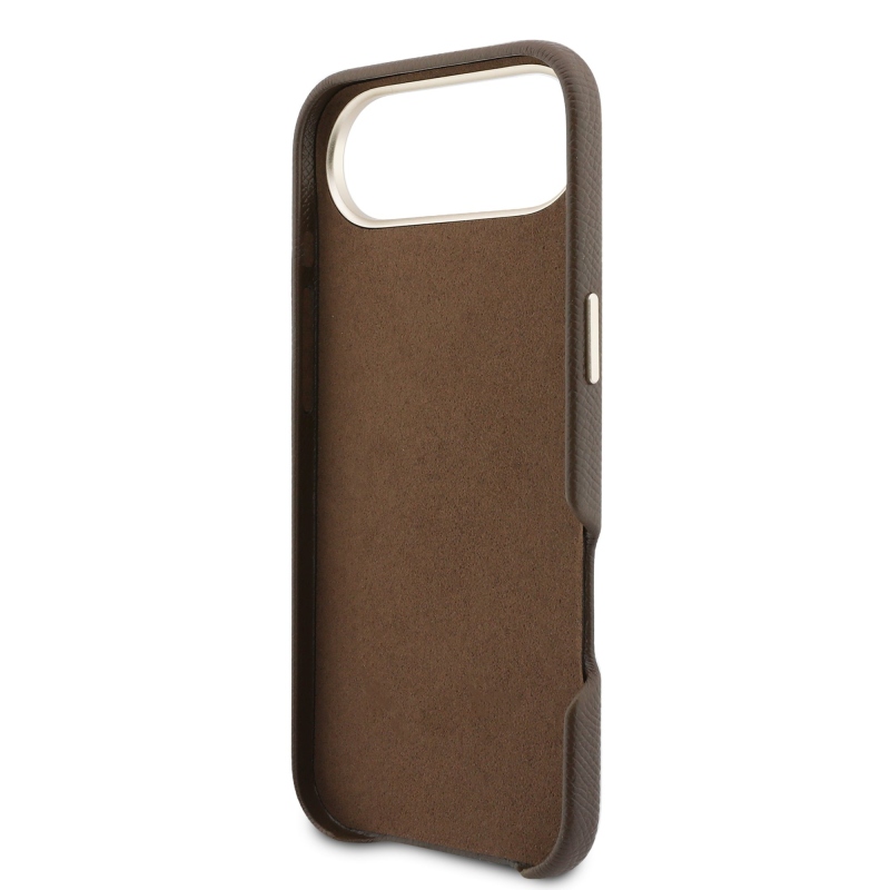 Zadný kryt s logom Guess PU Resin pre iPhone Air Brown