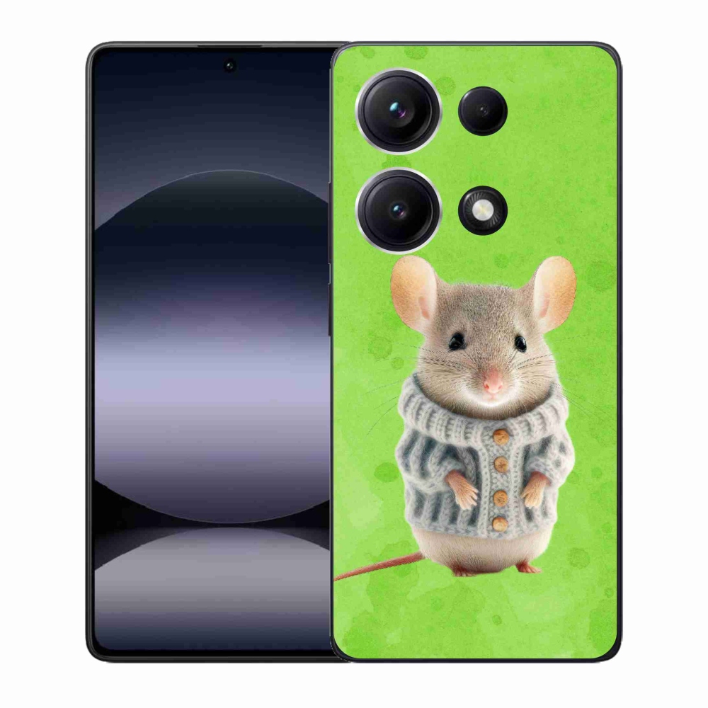 Gélový kryt mmCase na Xiaomi Redmi Note 14S - myška vo svetri