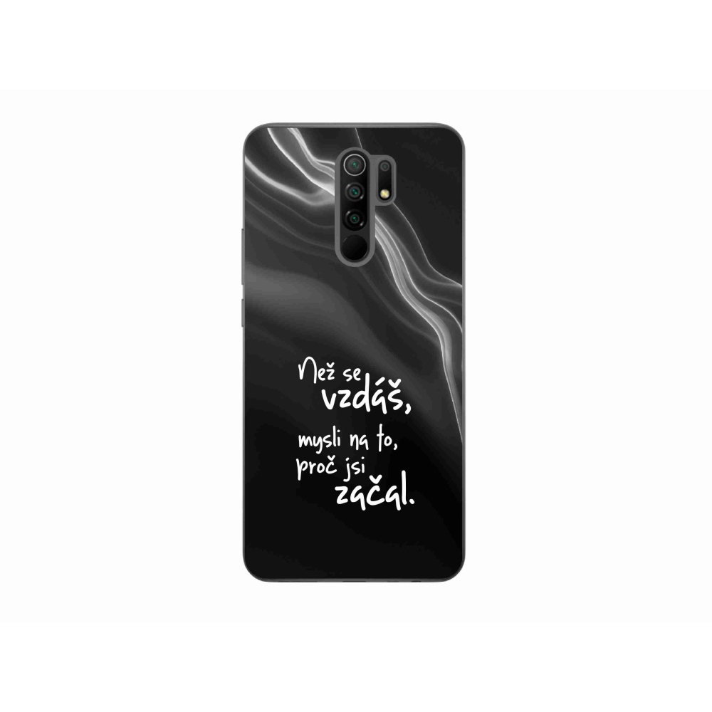 Gélový kryt mmCase na Xiaomi Redmi 9 - citát 2 čierne pozadie