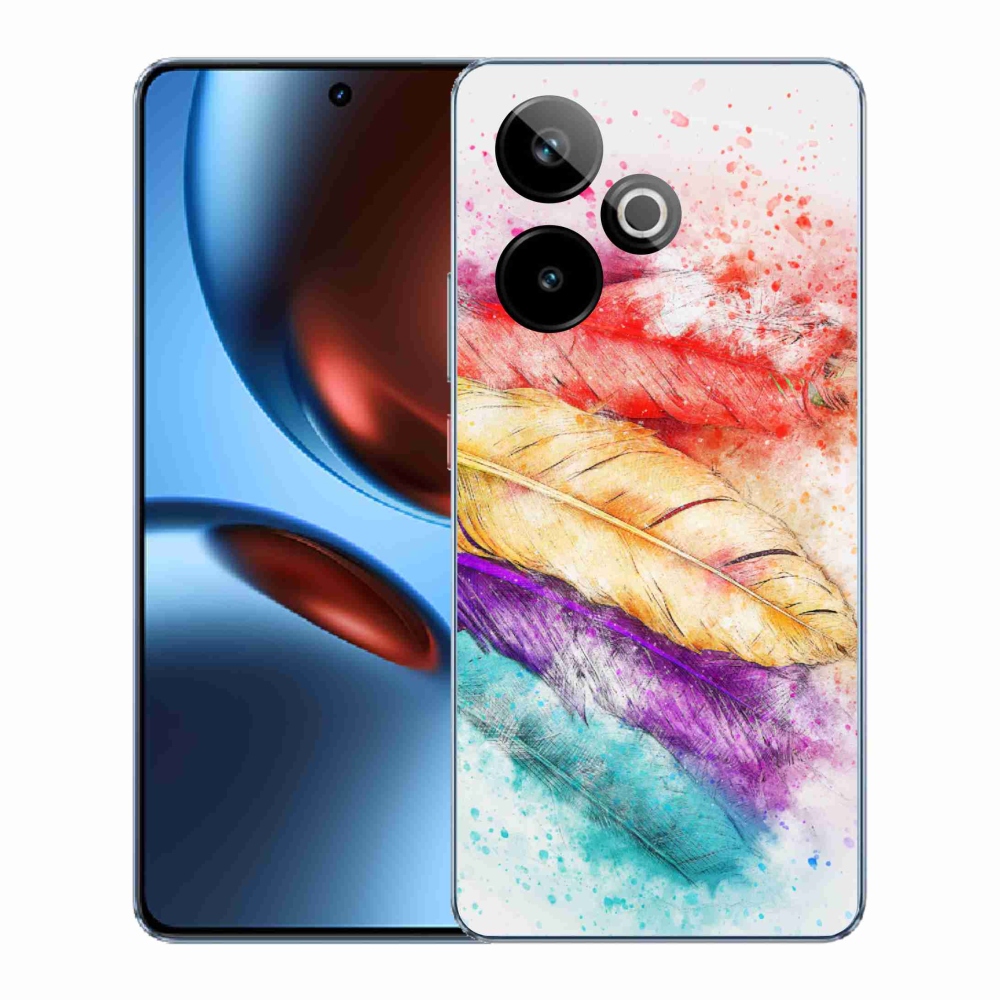 Gélový kryt mmCase na Realme GT 7 5G/GT 7T 5G - farebné perie