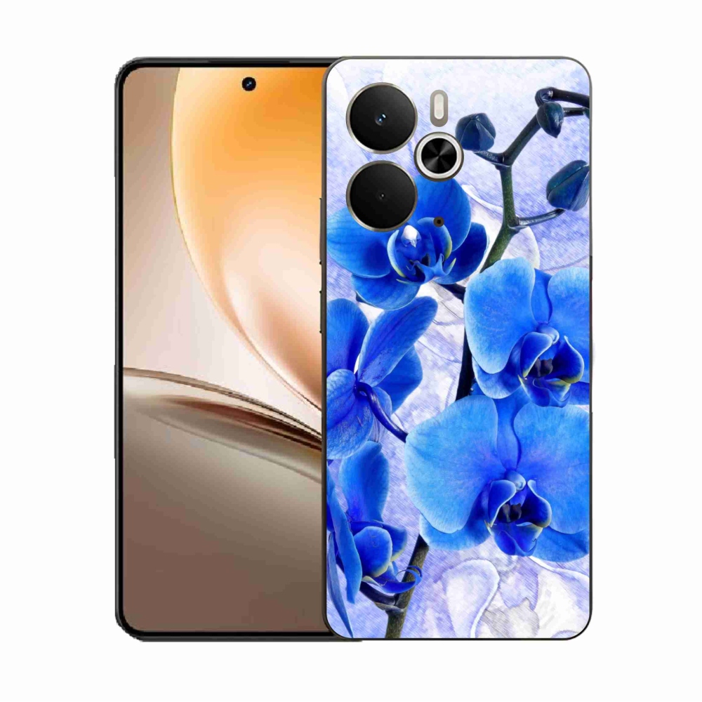 Gélový kryt mmCase na Realme 14 5G - modré kvety