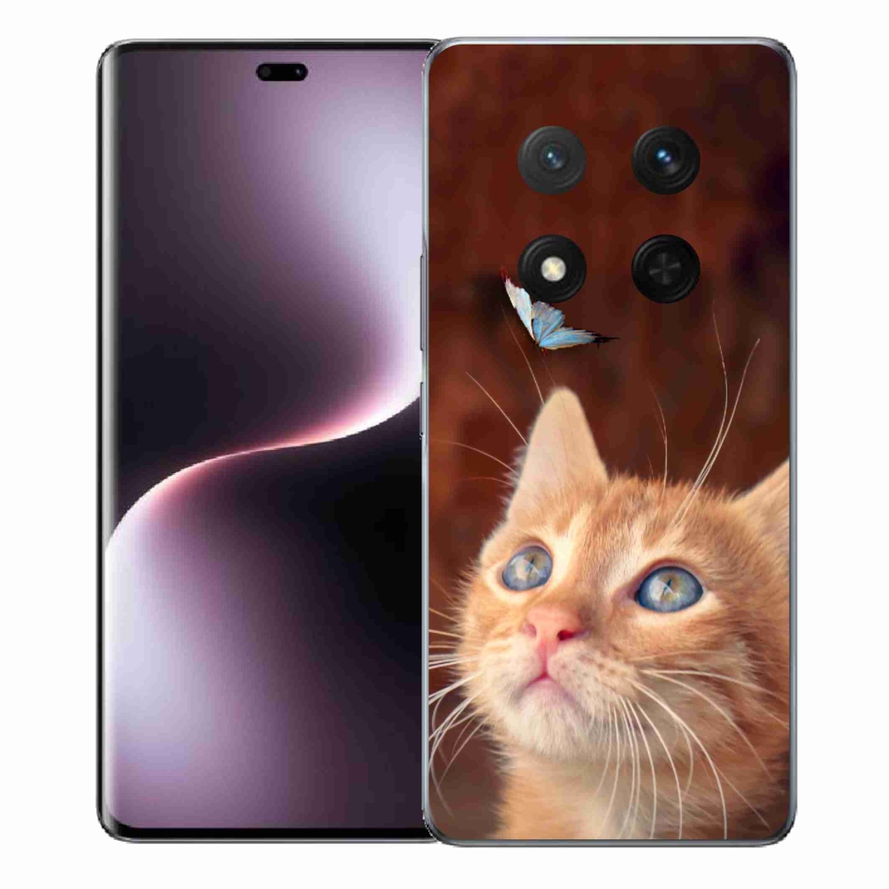 Gélový kryt mmCase na Honor Magic 7 Lite 5G - motýľ a mačiatko