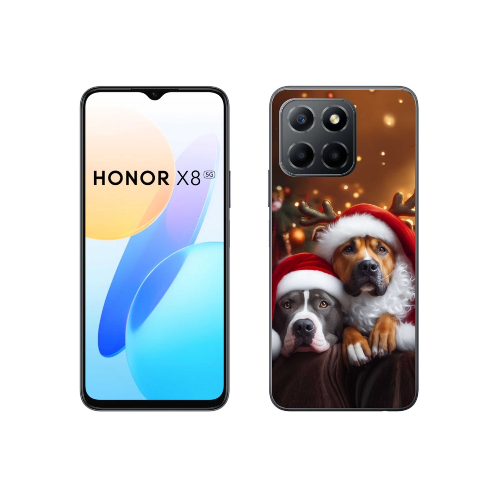 Gélový kryt mmCase na Honor X8 5G/70 Lite 5G - vianočné psy