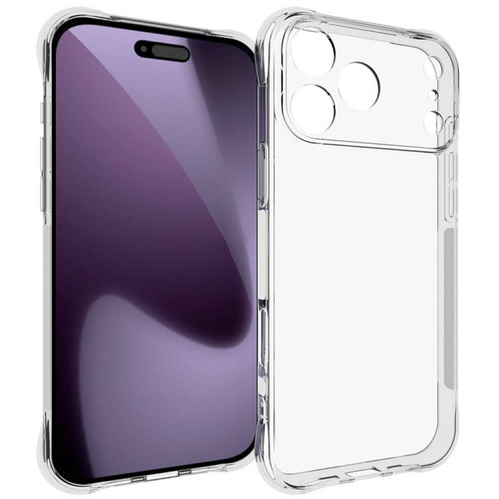 Priehľadný gélový obal na iPhone 17 Pro Max - priehľadný