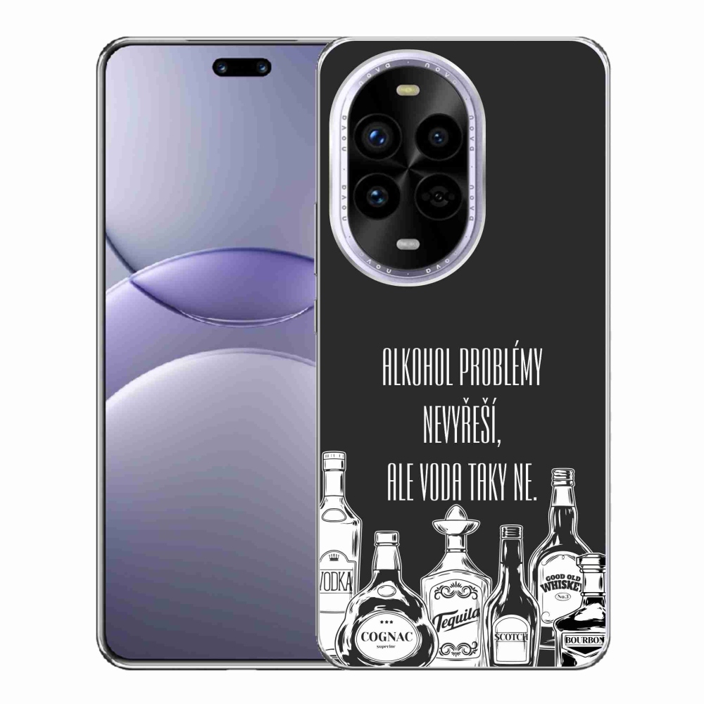Gélový kryt mmCase na Huawei Nova 13 Pro 5G - vtipný text čierne pozadie