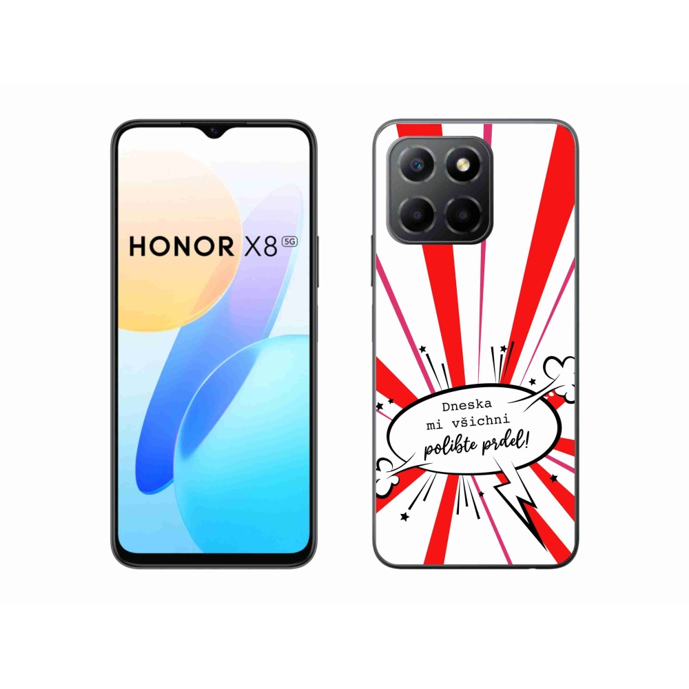 Gélový kryt mmCase na Honor X8 5G/Honor 70 Lite 5G - vtipný text 15 biele pozadie