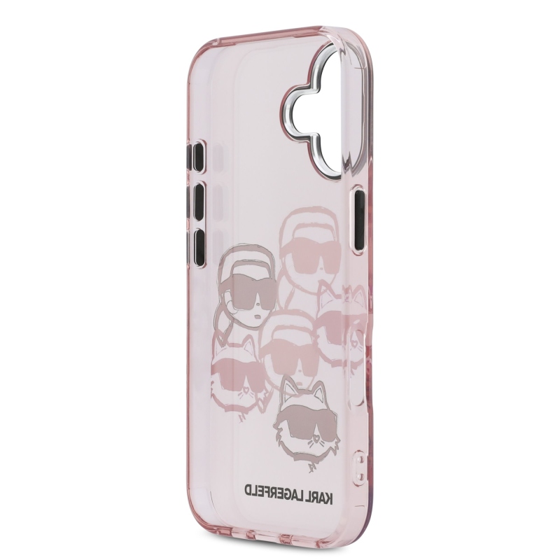 Karl Lagerfeld IML Multi K&CH Heads Zadný Kryt pre iPhone 17 Pink