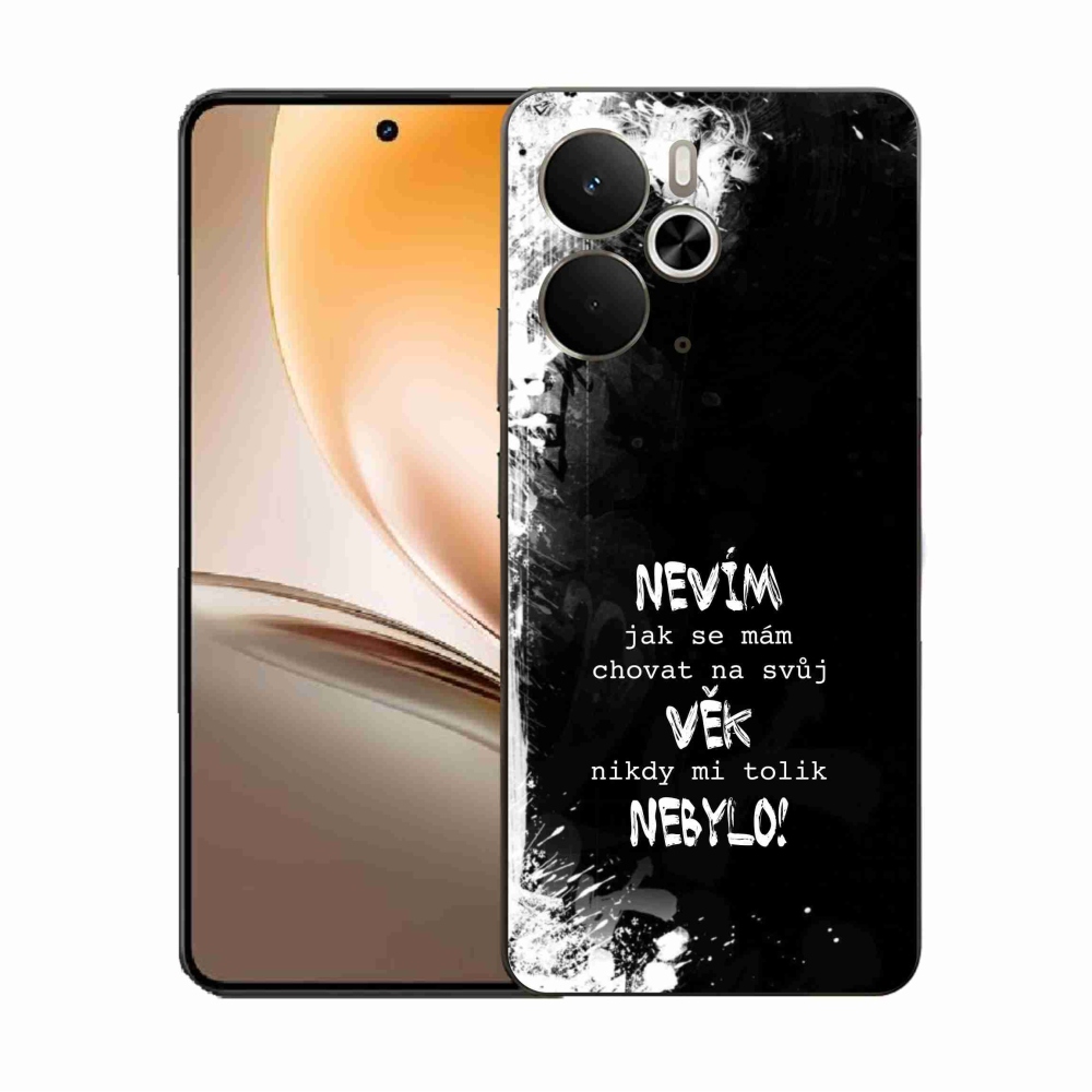 Gélový kryt mmCase na Realme 14 5G - vtipný text 14 čierne pozadie