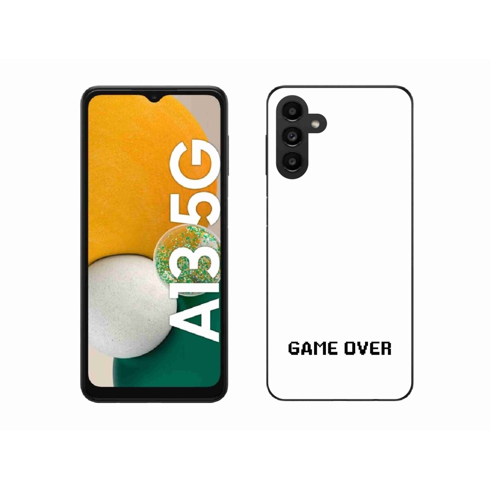 Gélový kryt mmCase na Samsung Galaxy A13 5G - game over biele pozadie