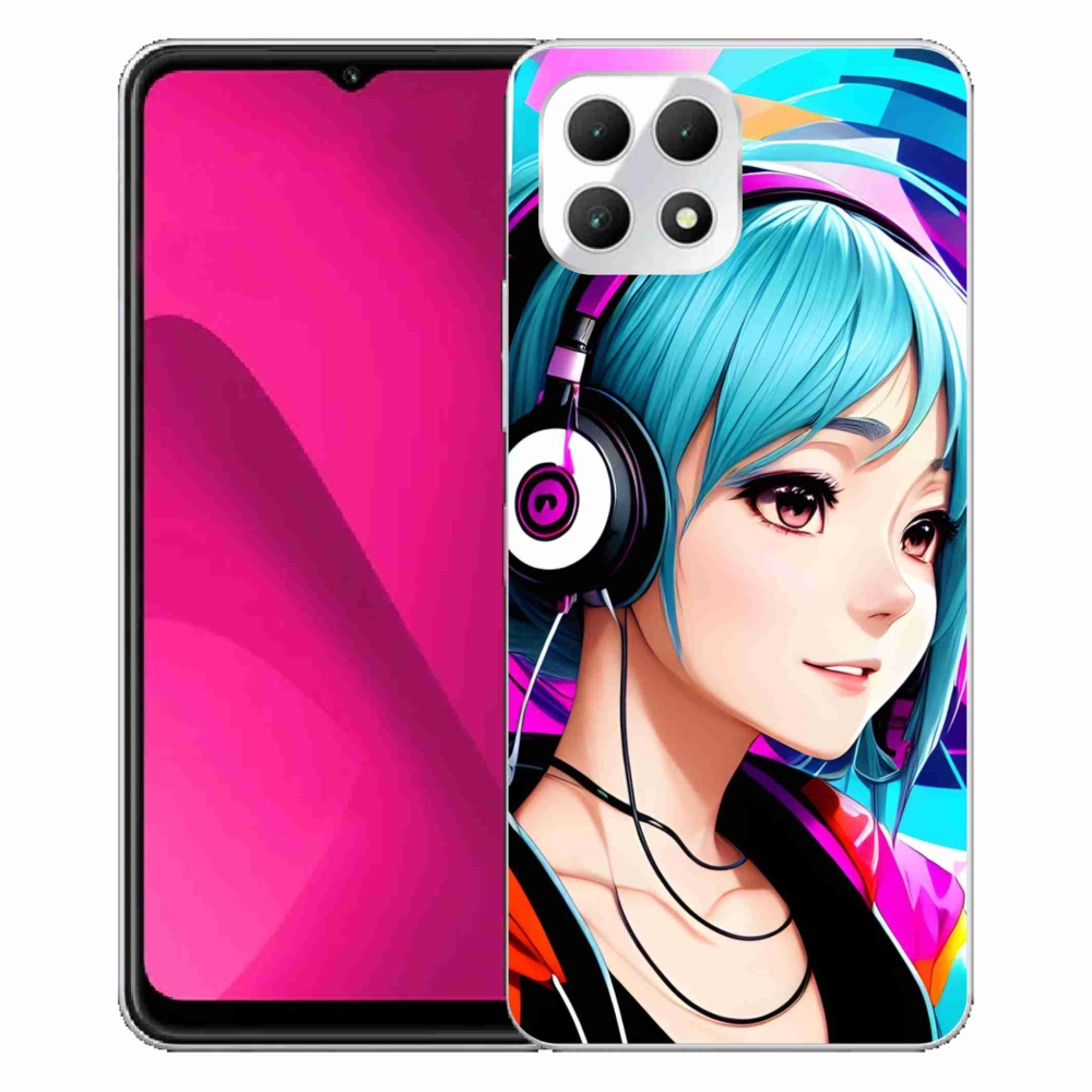 Gélový kryt mmCase na T-Mobile T Phone 2 - dievča so slúchadlami