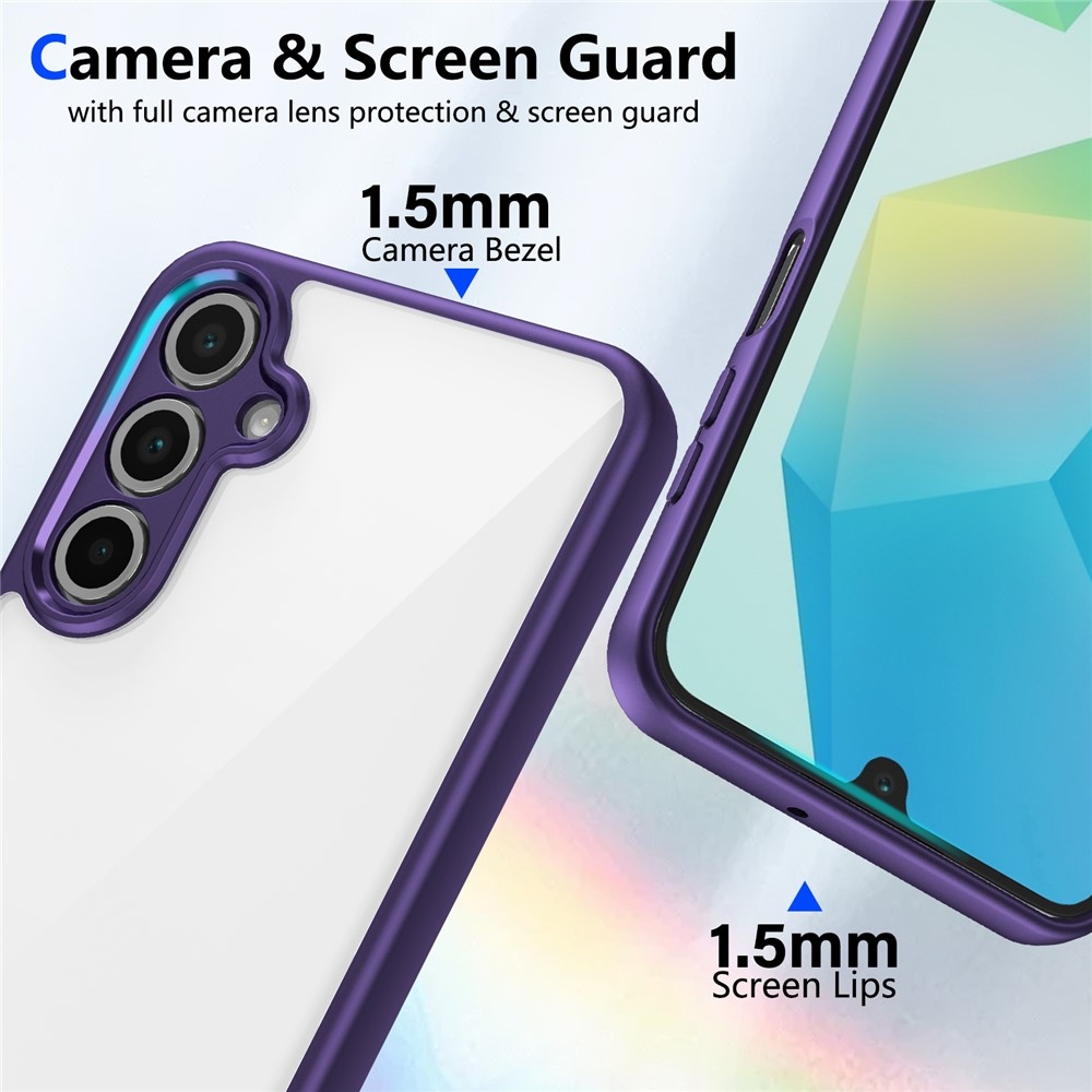 Back gélový obal s pevným chrbtom na Samsung Galaxy A17 5G - fialový