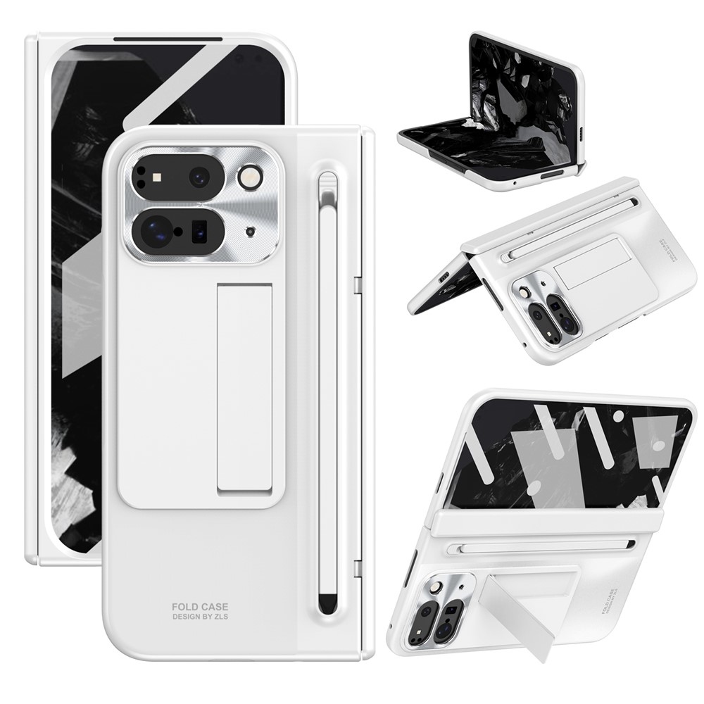 Hinge plastový kryt so stylusom a ochranou displeja na Google Pixel 10 Pro Fold - biely