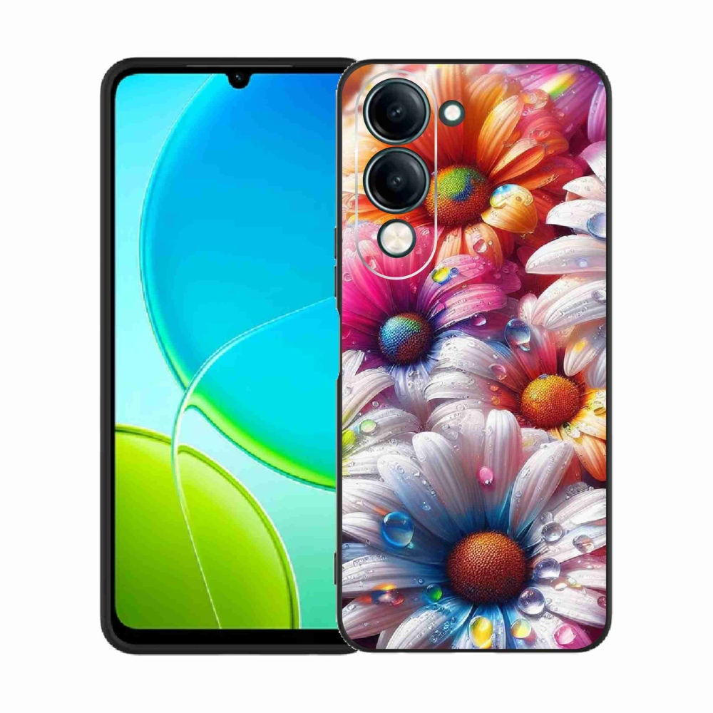 Gélový kryt mmCase na Vivo Y29s 5G - farebné margaréty